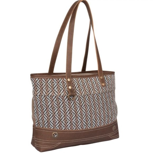 Myra Bag Handbags - NEW Masterpiece Canvas Leather Shoulder Tote Bag